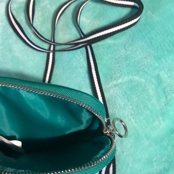SHINY TURQUOISE CROSS BODY BAG - Picture 3 of 5